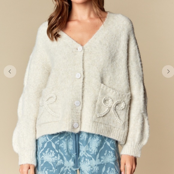 Rareraw “ Elsa “ Rareraw Braided Bow Sweater Cardigan 95A - Picture 1 of 6